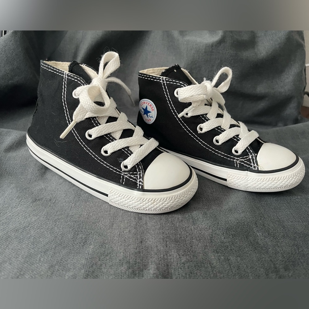 Converse Kids Black and White High-Top Sneakers